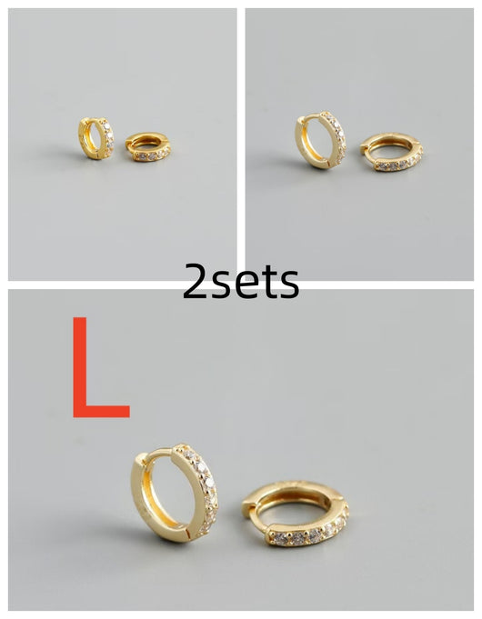 Aretes de Aro Circonita Lujo Ligero para Mujer - Image 14