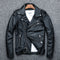 Chaqueta de Cuero Genuino para Motociclista