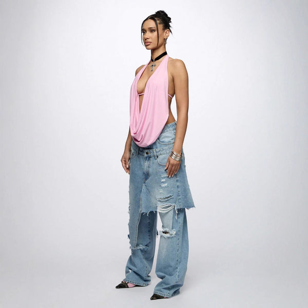 Jeans Rotos Hip Hop Oversized de Moda Urbana