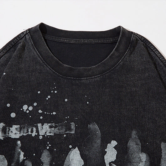 Camiseta Estampada de Manga Larga Estilo Americano para Hombre - Image 3