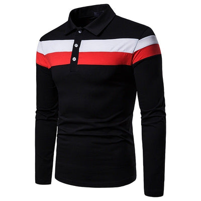 Camisa Casual de Manga Larga con Costuras Tricolor para Hombre - Image 12