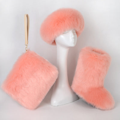 Botas de Nieve para Mujer Talla Grande con Forro de Terciopelo y Pelaje Sintético - Image 13