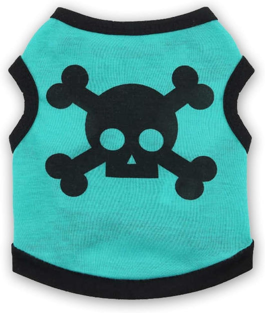 Chaleco Halloween para Perros y Gatos - Diseño Calavera con Bloques de Color - Image 2
