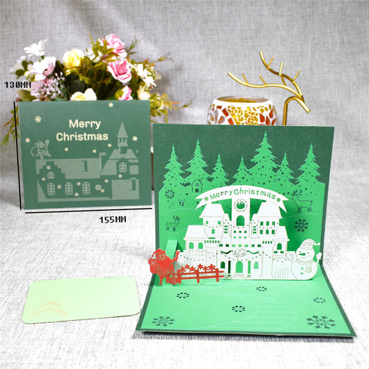 Tarjetas Navideñas Emergentes 3D Árbol de Navidad con Decoraciones y Pegatinas - Image 5