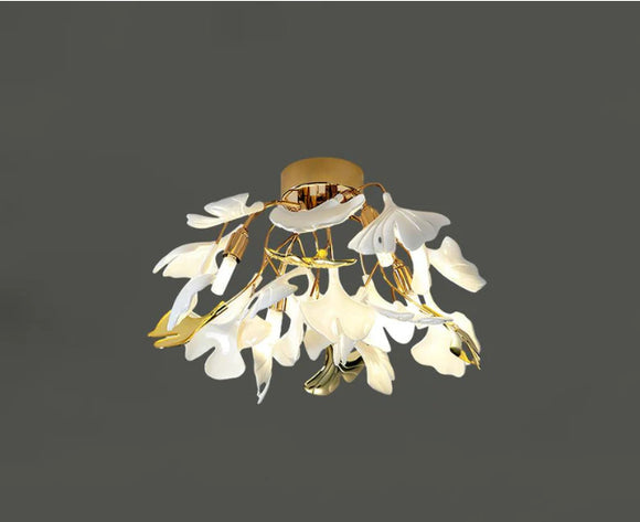 Luminária Pendente Ginkgo de Cerâmica para Sala de Jantar e Quarto