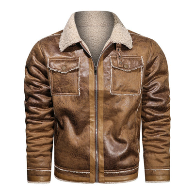 Chaqueta Retro Casual para Hombre Talla Grande con Solapa de Terciopelo - Image 4