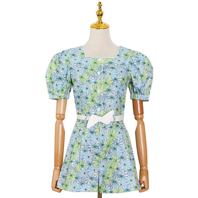 Blusa Estampada con Cuello Cuadrado y Mangas Abullonadas - Image 2