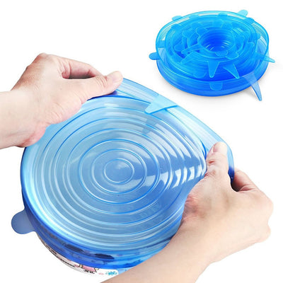 Set de 6 Tapas de Silicona Reutilizables para Recipientes - Conserva Fresco tu Comida - Image 7