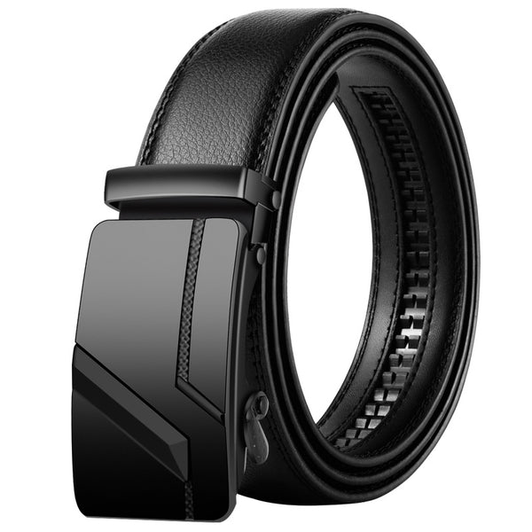 Cinturón de Cuero para Hombre con Hebilla Automática Estilo Coreano
