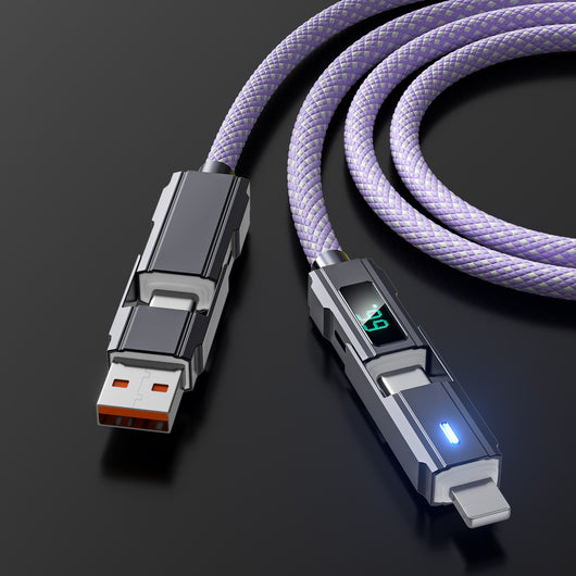 Cable USB-C 4 en 1 con Pantalla Digital y Carga Rápida PD - Image 14