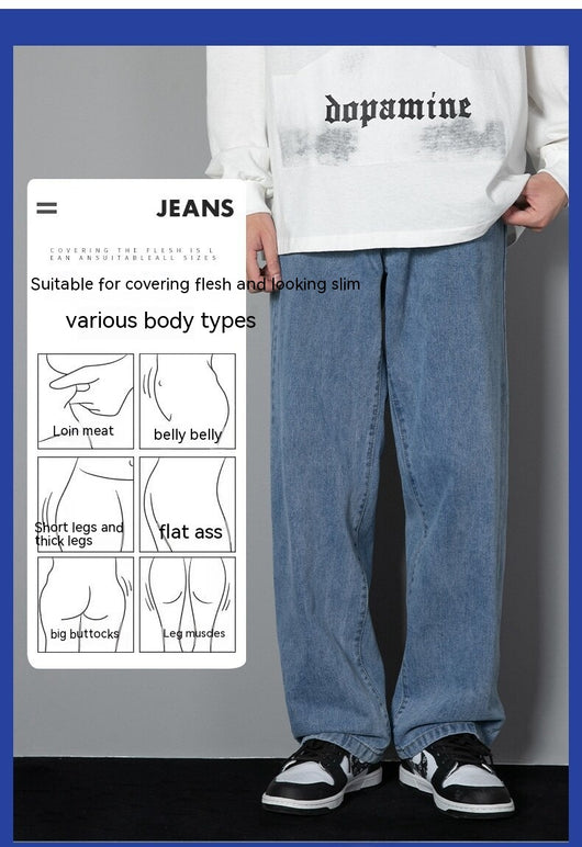 Pantalones Vaqueros Rectos Estilo Hong Kong con Efecto Adelgazante para Hombre - Image 18