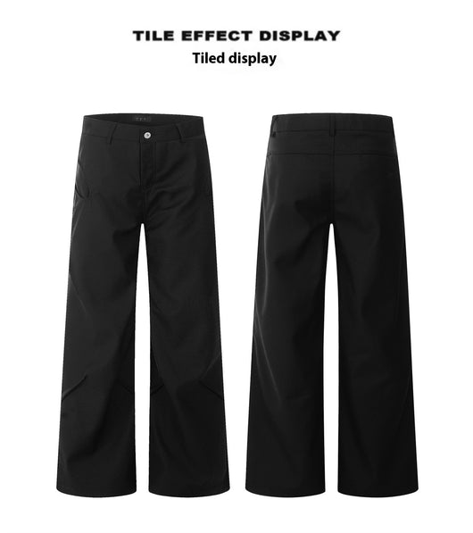 Pantalones Casuales Plisados Retro Americano para Mujer - Image 18