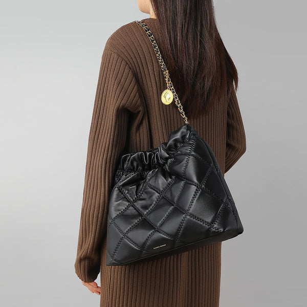 Bolso de Hombro Portátil de Gran Capacidad con Cadena para Mujer