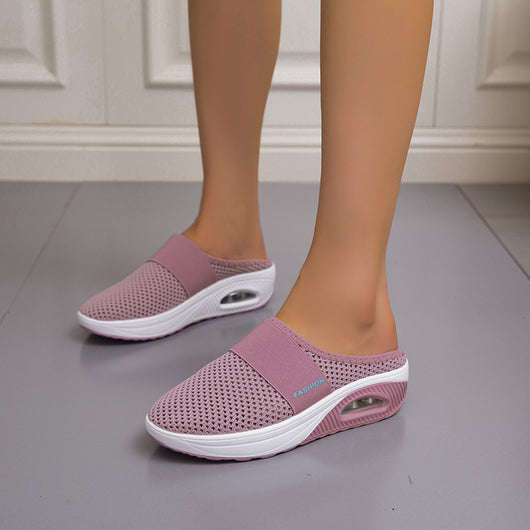 Pantuflas Baotou de Malla Ligera con Cuña - Tallas Grandes