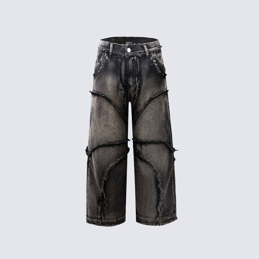 Jeans Vintage Estilo Urbano con Bordes Crudos - Image 9