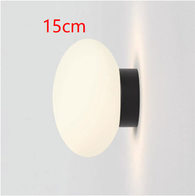 Lámpara de Pared Minimalista Blanca en Vidrio Estilo Hongo - Image 6