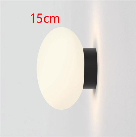 Lámpara de Pared Minimalista Blanca en Vidrio Estilo Hongo - Image 6