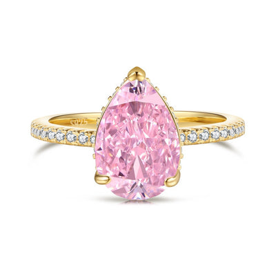 Anillo de Circón Gota de Hielo Plateado para Mujer - Image 8