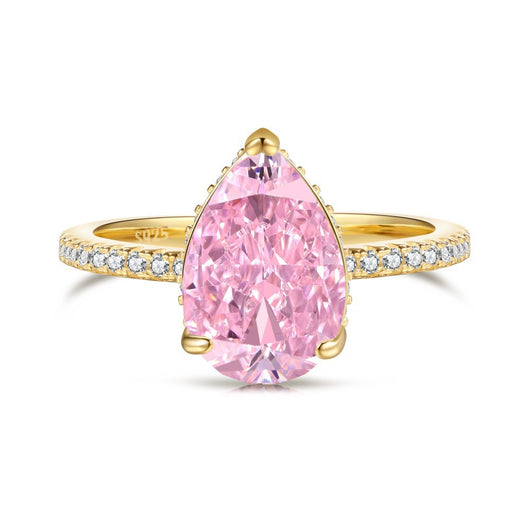 Anillo de Circón Gota de Hielo Plateado para Mujer - Image 8