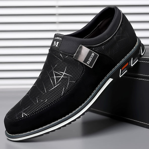Zapatos de Cuero Talla Grande con Estampados Coloridos - Cómodos sin Cordones