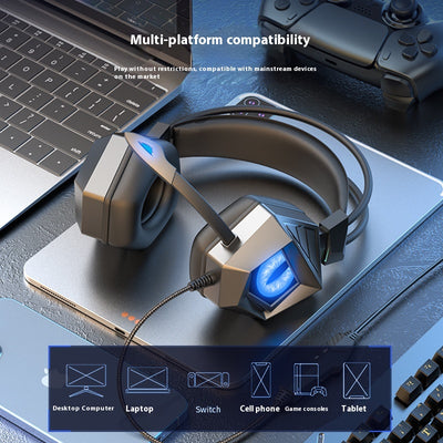 Auriculares Gaming con Cable y Luz Nocturna para PC