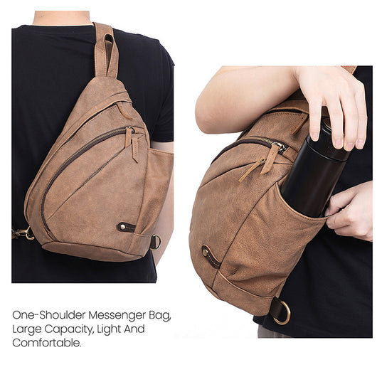 Bolsa de Pecho Retro para Hombre - Mochila Cruzada de Gran Capacidad - Image 14