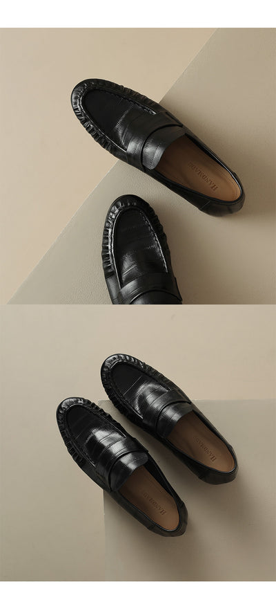 Mocasines Casuales de Cuero para Mujer con Pliegues Elegantes - Image 17