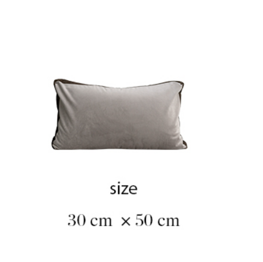 Funda de Almohada Lumbar en Terciopelo Gris - Soporte Versátil - Image 5