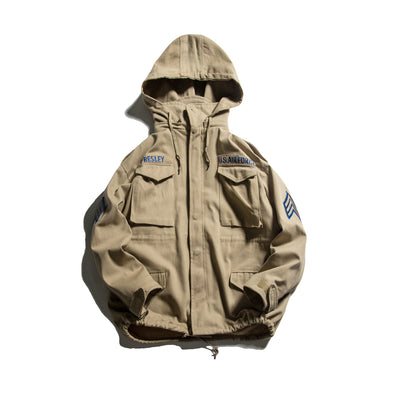 Chaqueta Deportiva Hip Hop Retro con Capucha y Bordados para Niños