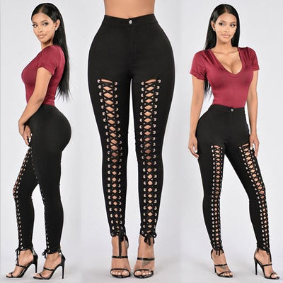 Leggings Ajustados con Ojales Dobles - Diseño Elegante y Versátil - Image 10
