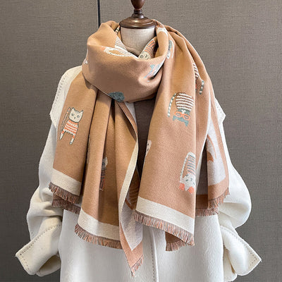 Bufanda de Cashmere Artificial Estilo Coreano Versátil Invierno Mujer - Image 21