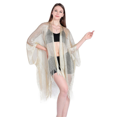 Blusa Playera con Cintas Doradas y Plateadas - Protección Solar Elegante - Image 71