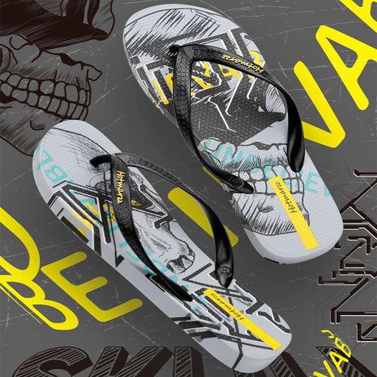 Chanclas Estampado Graffiti para Hombre - Sandalias Antideslizantes Playa Verano