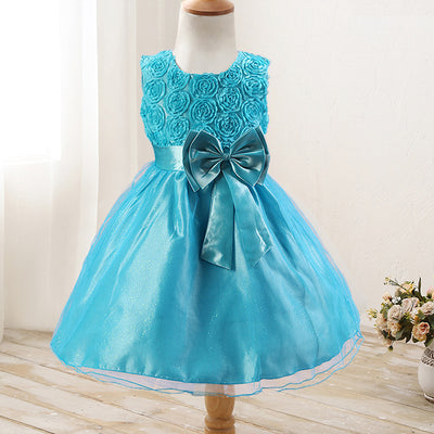 Vestido de Princesa con Moño de Rosas para Niñas - Diseño de Gala - Image 14