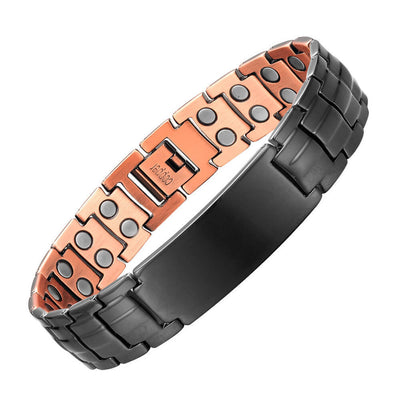 Pulsera Magnética de Cobre Rojo Doble Fila Tortuga para Hombre - Image 3