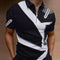 Polo Casual Holgado con Estampado y Cierre - Camiseta Versátil para Hombre