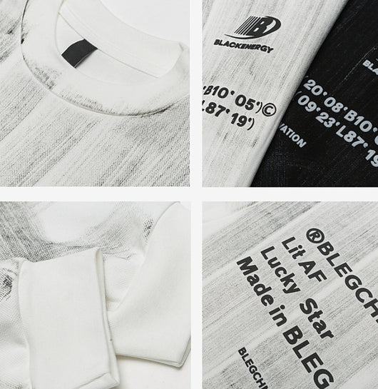Playera Manga Larga Teñida a Mano con Diseño Retro para Hombre - Image 17