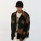 Chaqueta Denim Tie Dye con Estampado de Letras - Diseño Oversize Europeo