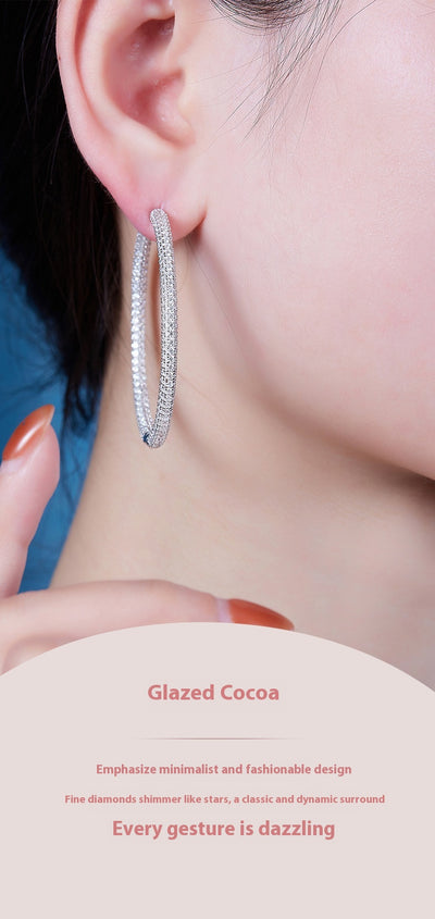 Aretes de Plata S925 con Piedra Mosang Efecto Degradado - Image 12