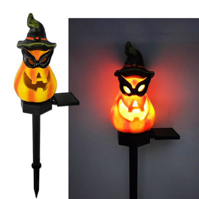 Linterna Solar de Calabaza Halloween - Decoración de Resina Artesanal para Jardín - Image 11