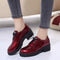 Zapatos Oxford Mocasines Mujer Cuero PU Brogues Vintage Cómodos