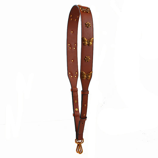Bolso de Mujer Mariposa Dorado con Correa Ancha - Image 5