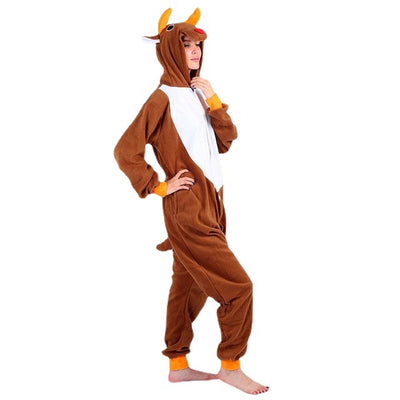 Pijama Navideño de Polar Grueso y Cálido con Diseño de Venado - Image 3