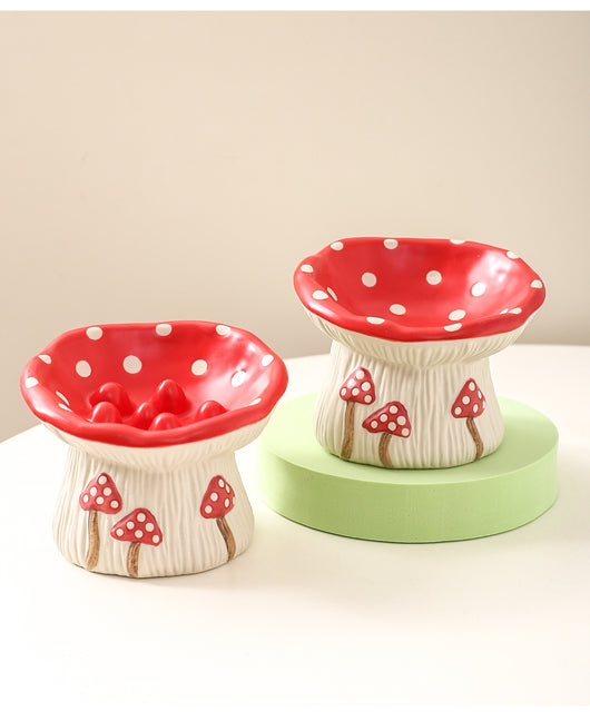 Comedero Elevado para Gatos y Perros con Diseño Decorativo de Seta - Image 12
