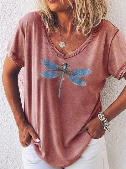 Playera Tie-Dye Cuello V para Mujer - Manga Corta - Image 7