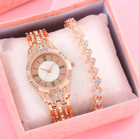 Reloj de Pulsera Elegante de Lujo con Diamantes Incrustados y Superficie de Cielo Estrellado para Mujer - Image 10