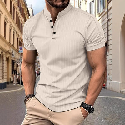 Polo Elegante de Manga Corta con Cuello Alzado - Image 2