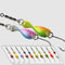 High-Speed Spinner Lure with Rotating Spiral and Glossy Metallic Finish