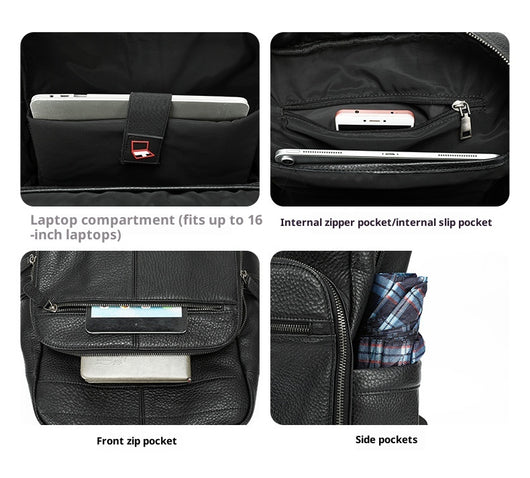 Mochila de Cuero Genuino Premium para Viajes y Uso Diario - Image 11