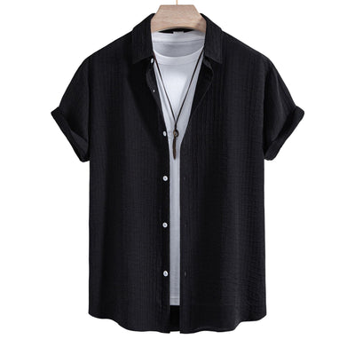 Conjunto Casual Hombre: Camisa y Shorts Jacquard Manga Corta - Image 18